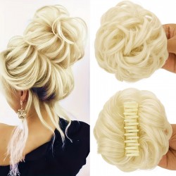 Coc modern din par artificial cu cleste AM10613A - Blond Deschis
